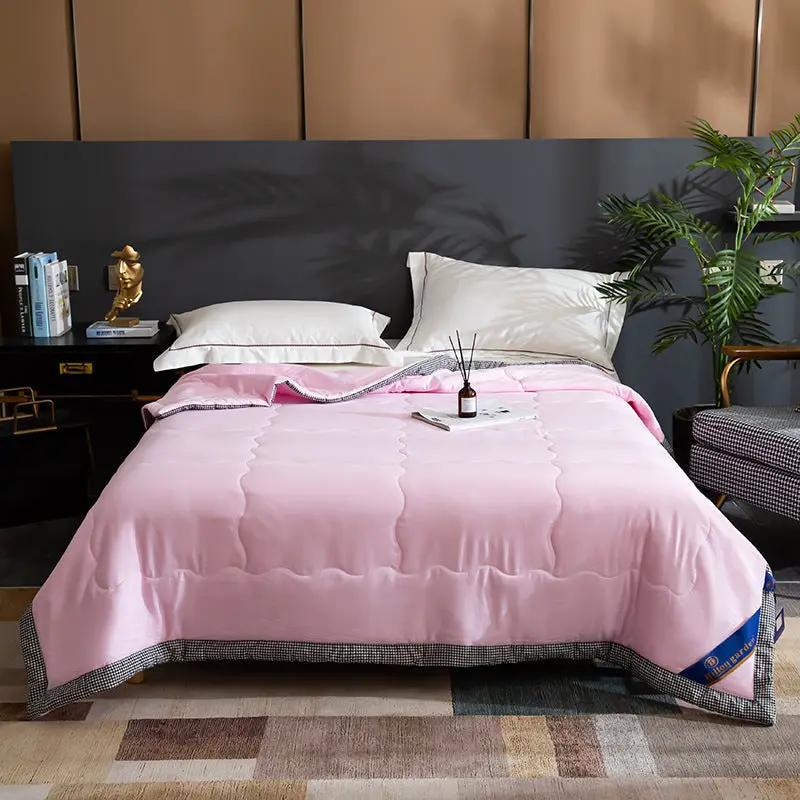 Pure Color Washed Cotton Summer Air Conditioner Thin Quilt by GJG Denim