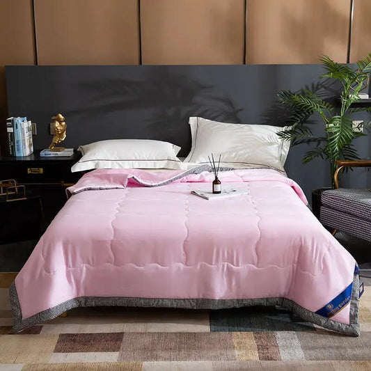 Pure Color Washed Cotton Summer Air Conditioner Thin Quilt by GJG Denim