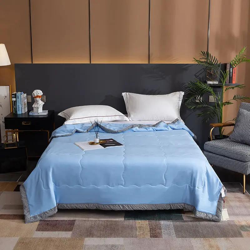 Pure Color Washed Cotton Summer Air Conditioner Thin Quilt by GJG Denim