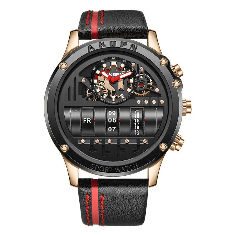 Men's Leather Watch by GJG Denim