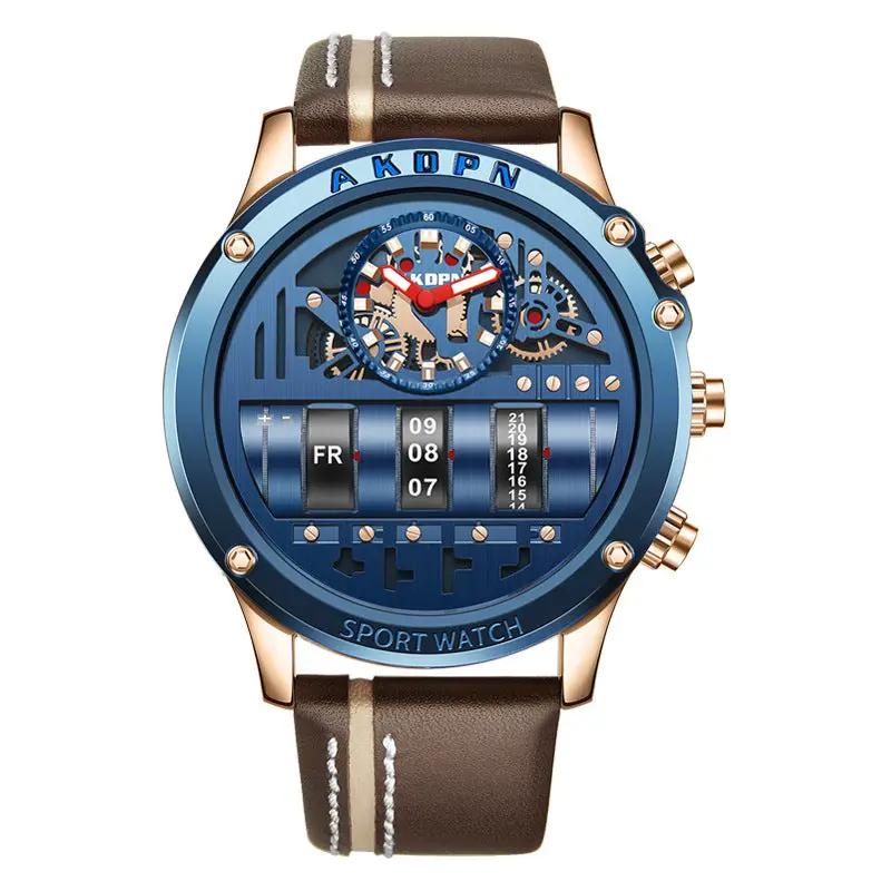 Men's Leather Watch by GJG Denim