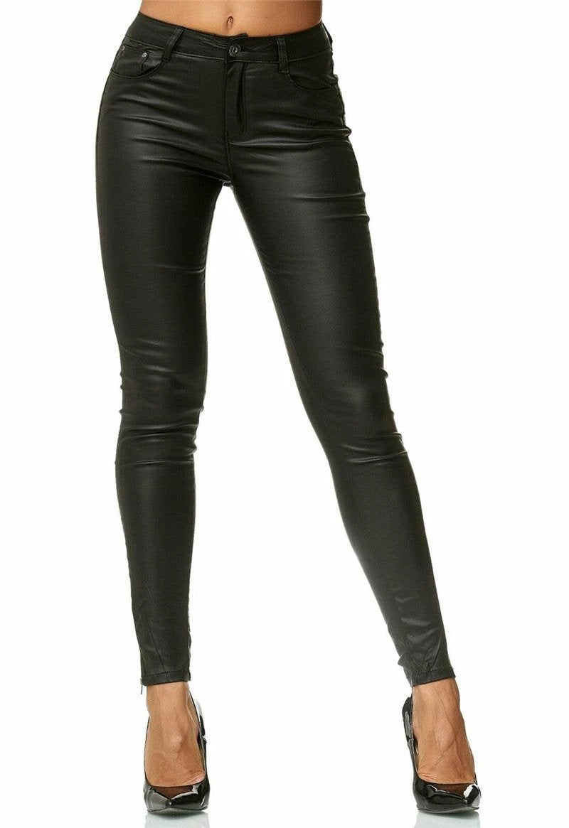 Faux Leather Pants For Women by GJG Denim