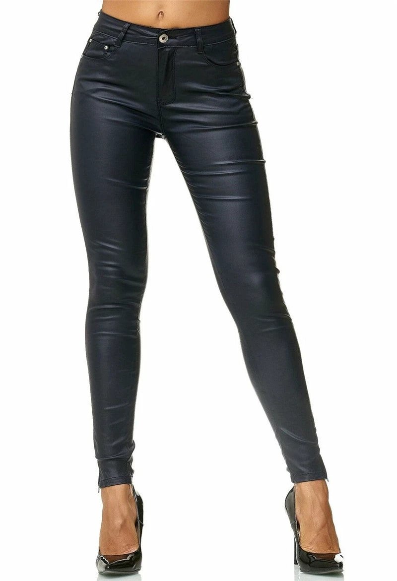 Faux Leather Pants For Women by GJG Denim