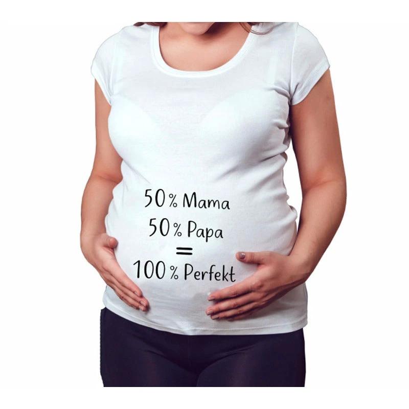 Women T-Shirts Slim Maternity Funny Letter Tops O-Neck Pregnancy Women by GJG Denim