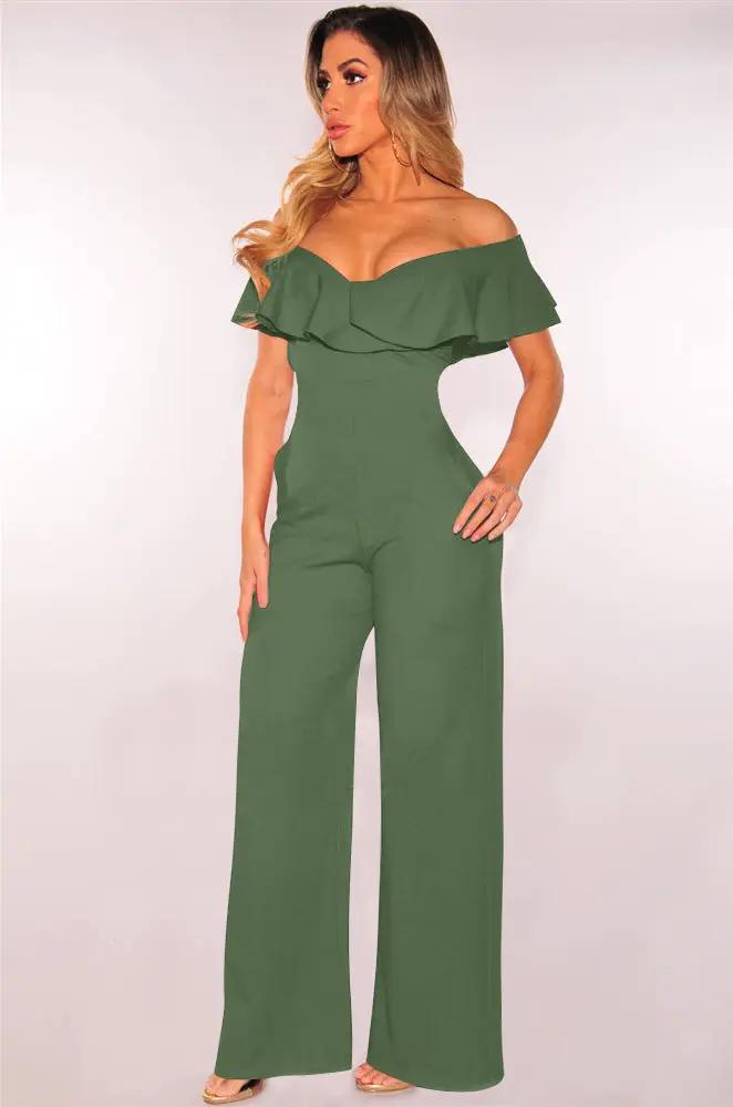 Women's New Standard Code Sexy Falbala Jumpsuits by GJG Denim