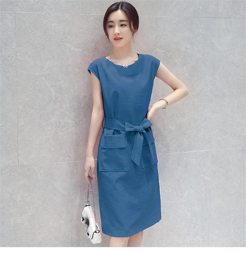 The Little Guy Wears A Petite Fashion Lace-up Dress by GJG Denim