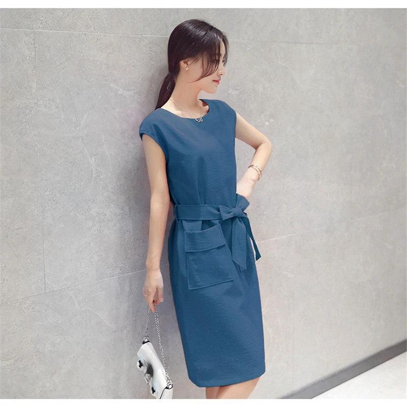 The Little Guy Wears A Petite Fashion Lace-up Dress by GJG Denim