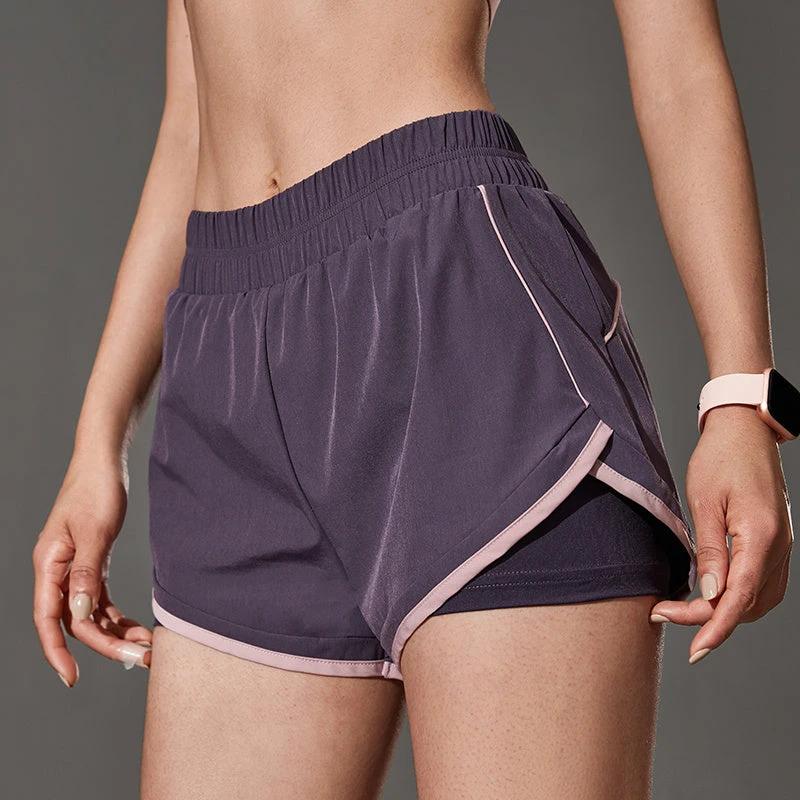 Quick-dryTwo Pieces Of Sports Shorts For Women by GJG Denim