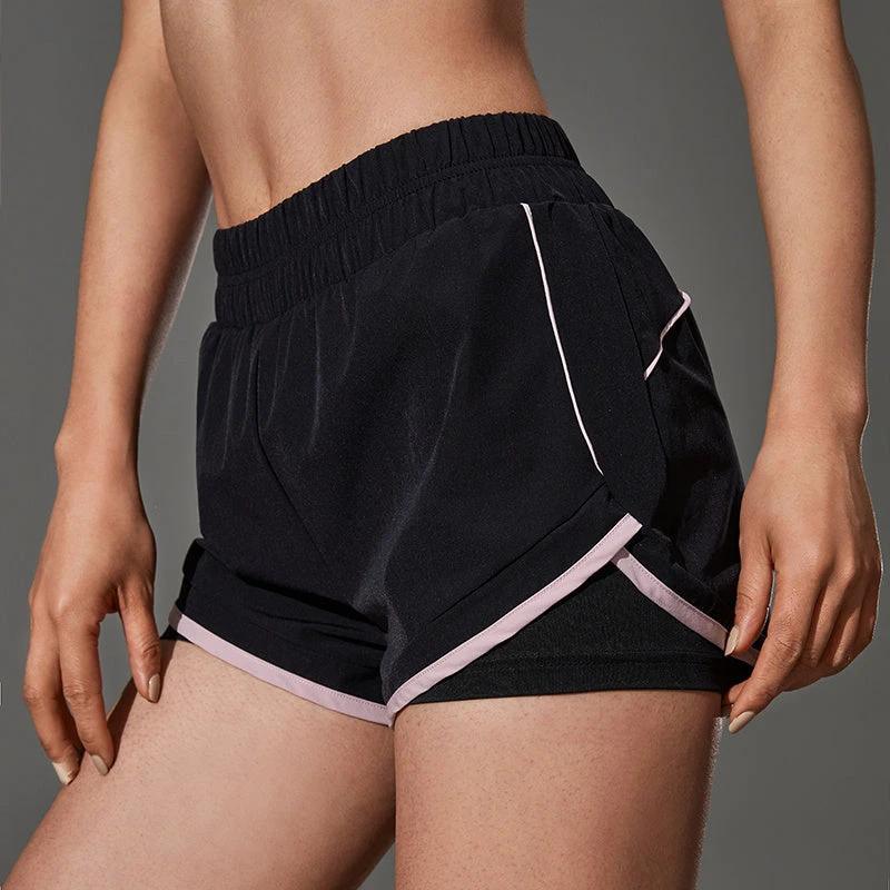 Quick-dryTwo Pieces Of Sports Shorts For Women by GJG Denim