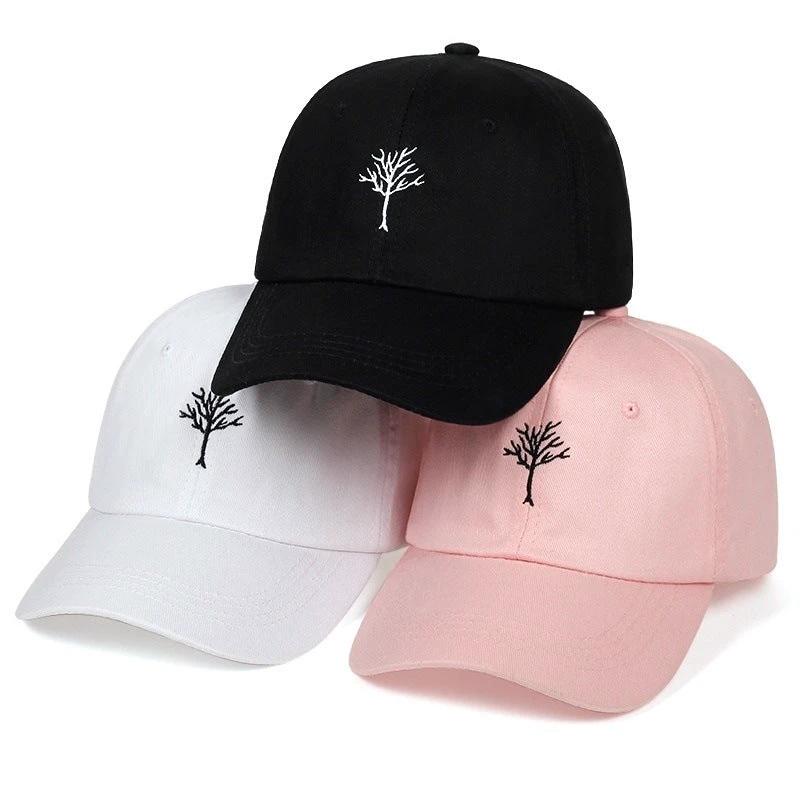 Men's Branch Embroidered Casual Cotton Baseball Cap by GJG Denim