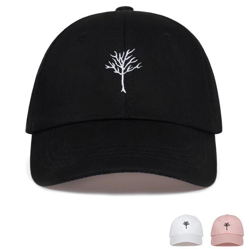 Men's Branch Embroidered Casual Cotton Baseball Cap by GJG Denim