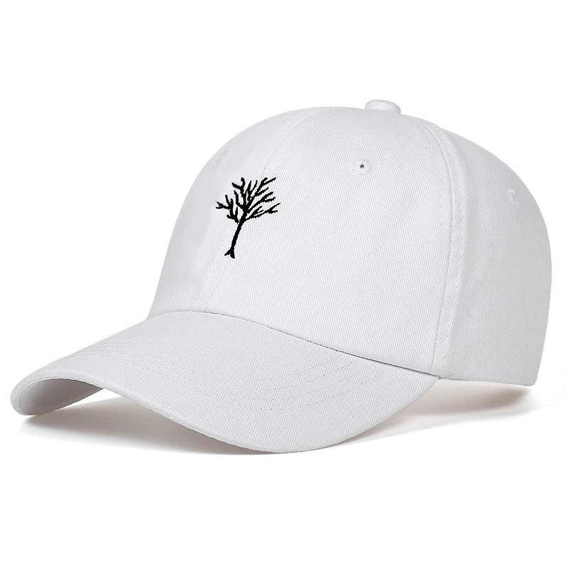 Men's Branch Embroidered Casual Cotton Baseball Cap by GJG Denim