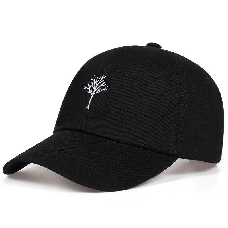 Men's Branch Embroidered Casual Cotton Baseball Cap by GJG Denim