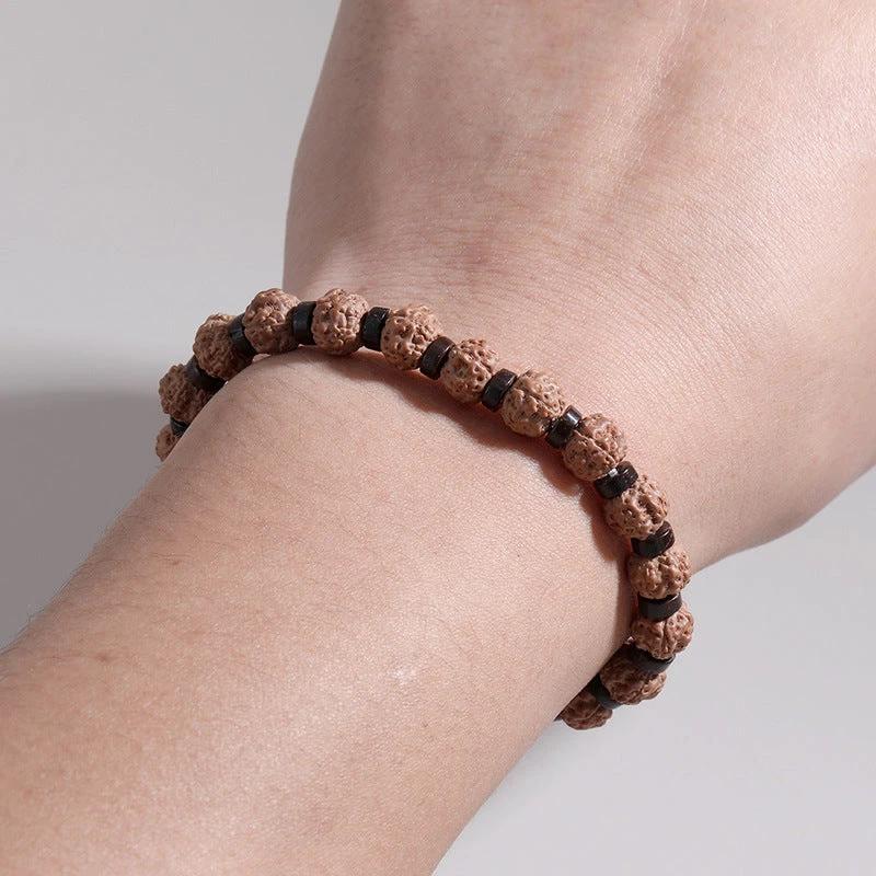 Agate Beaded Volcanic Stone Bracelet For Men by GJG Denim