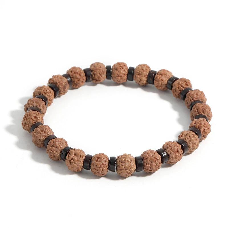 Agate Beaded Volcanic Stone Bracelet For Men by GJG Denim