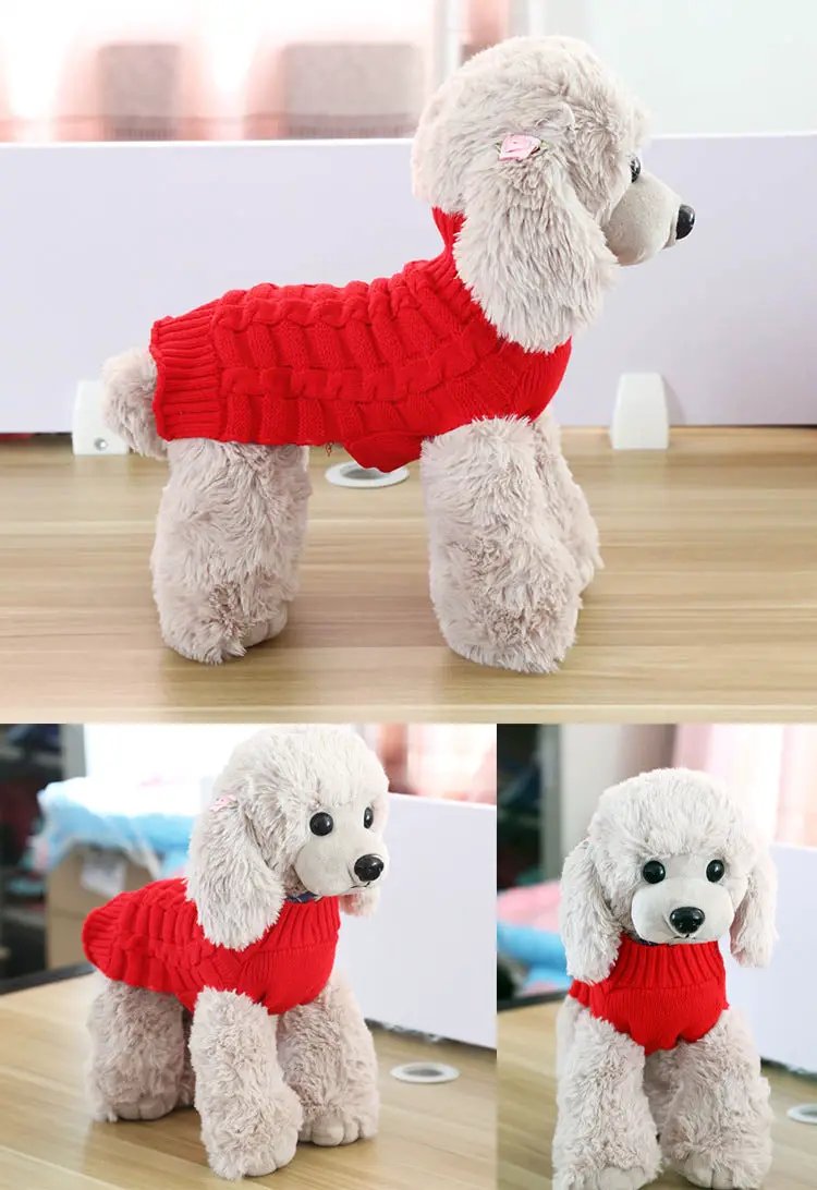 Cashmere Twisted Rope Dog Sweater by GJG Denim