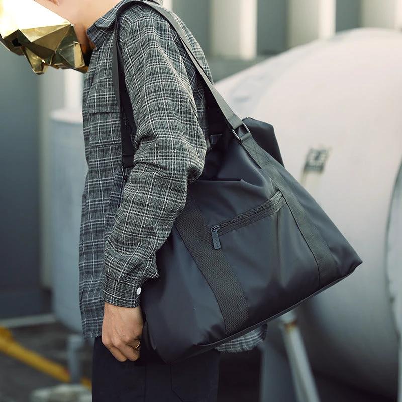 Hand-held Travel Bag Men's Business Travel Large-capacity Duffel Bag by GJG Denim