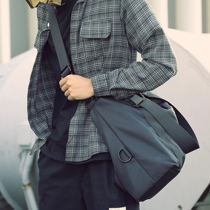 Hand-held Travel Bag Men's Business Travel Large-capacity Duffel Bag by GJG Denim