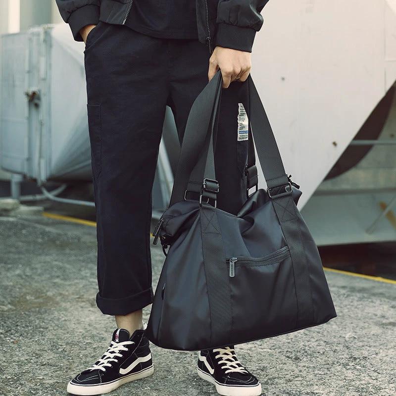 Hand-held Travel Bag Men's Business Travel Large-capacity Duffel Bag by GJG Denim