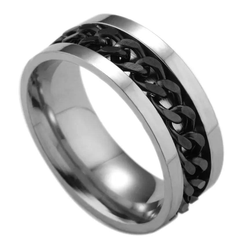 Stainless Steel Spinner Ring For Men by GJG Denim