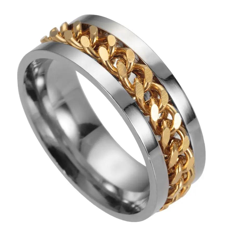 Stainless Steel Spinner Ring For Men by GJG Denim