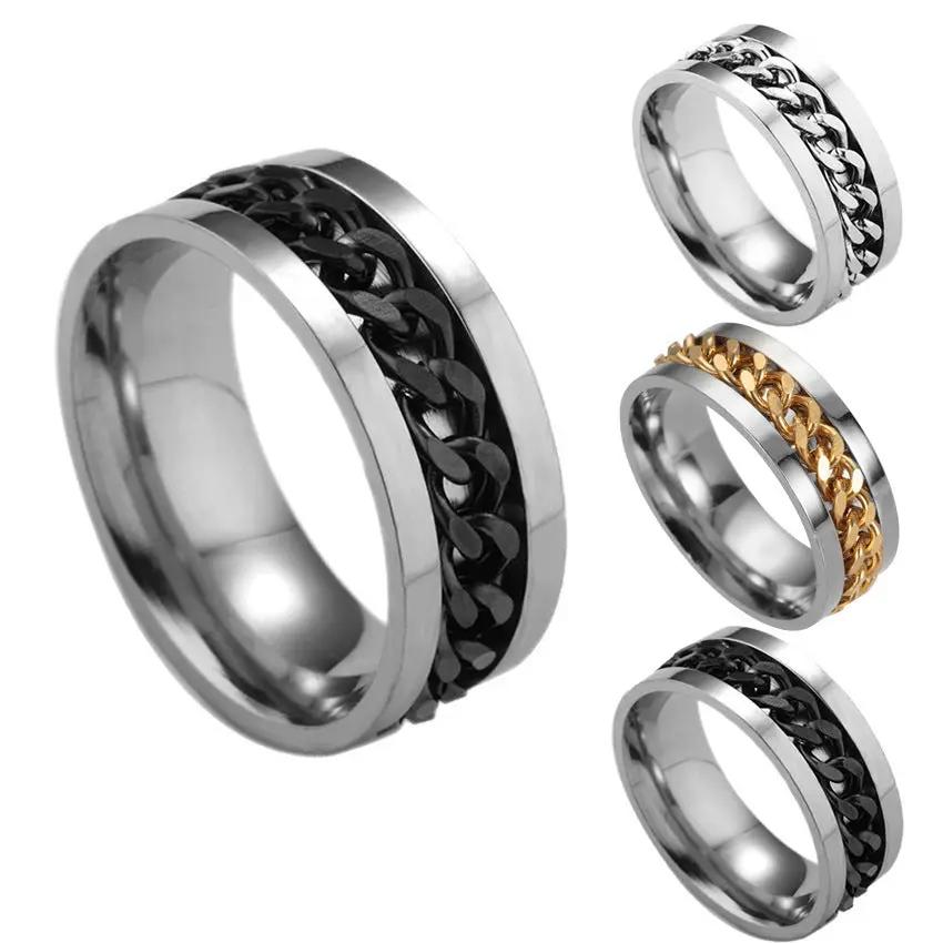 Stainless Steel Spinner Ring For Men by GJG Denim