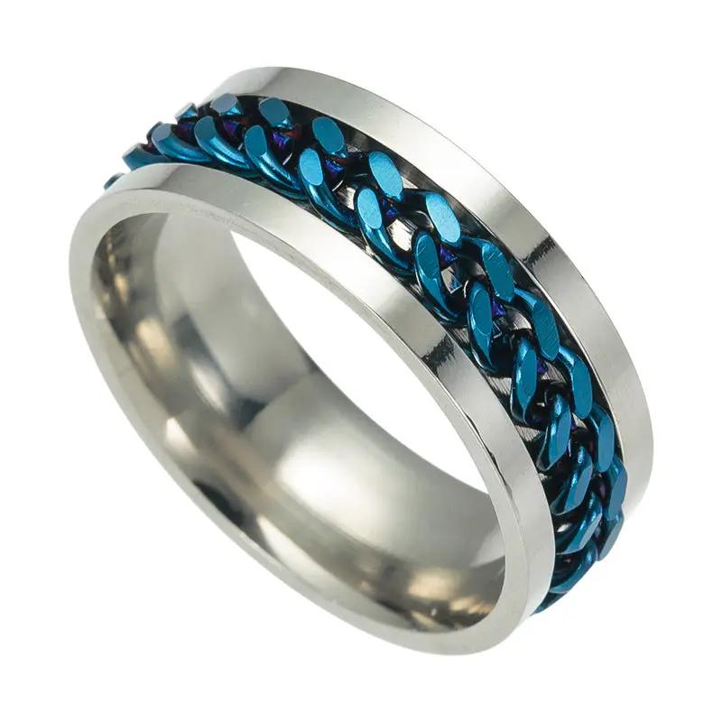 Stainless Steel Spinner Ring For Men by GJG Denim