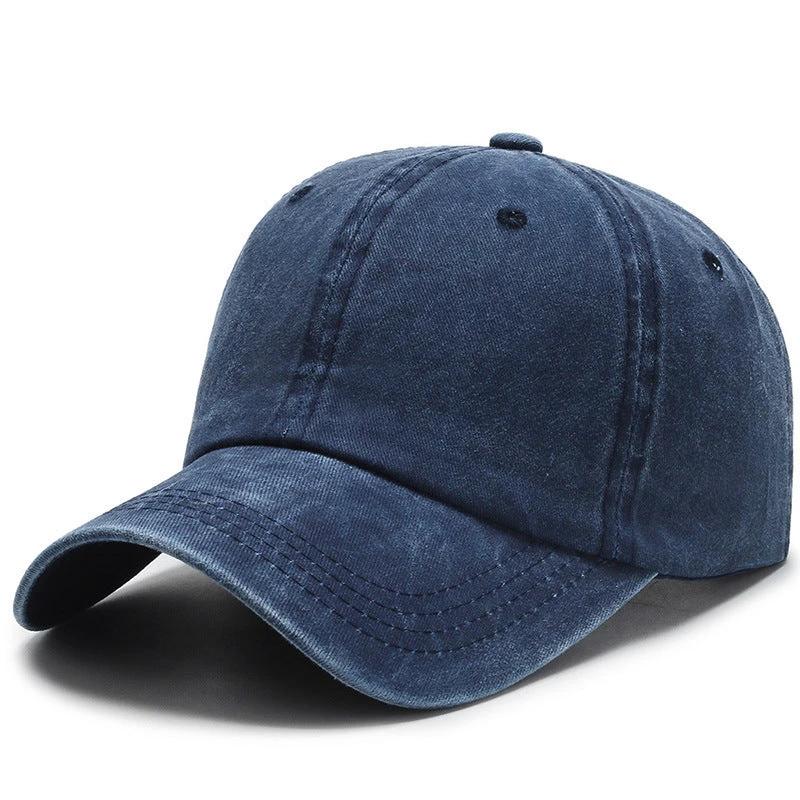 All-match Washable Solid Color Baseball Cap For Men by GJG Denim