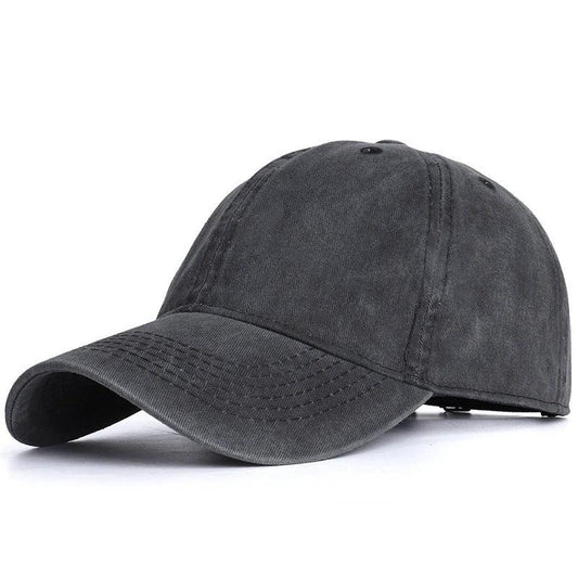 All-match Washable Solid Color Baseball Cap For Men by GJG Denim