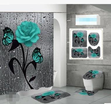 Printed Waterproof Polyester Shower Curtain by GJG Denim