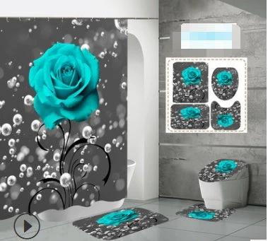 Printed Waterproof Polyester Shower Curtain by GJG Denim