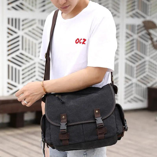 Men's Canvas Shoulder Bag by GJG Denim