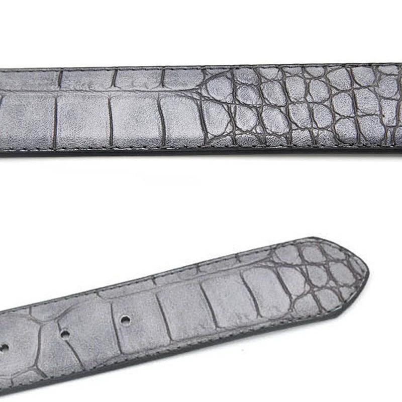 Mens Fashion Waist Belts Faux Pattern With Split Leather Luxury Male Designer Belt Accessories by GJG Denim