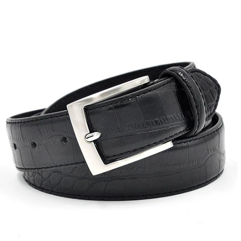 Mens Fashion Waist Belts Faux Pattern With Split Leather Luxury Male Designer Belt Accessories by GJG Denim