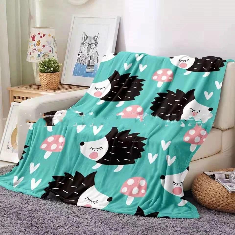 Hedgehog Fleece Blanket by GJG Denim