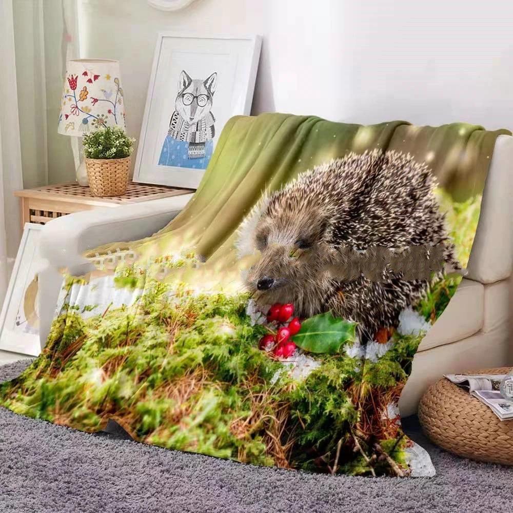 Hedgehog Fleece Blanket by GJG Denim