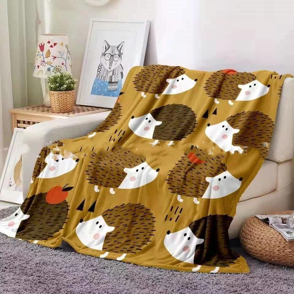 Hedgehog Fleece Blanket by GJG Denim