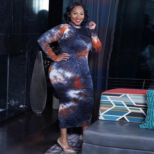 Plus Size Dresses For Fat Girl Long Dress Over The Knee by GJG Denim