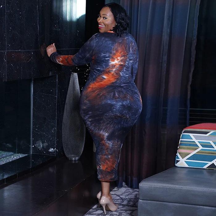 Plus Size Dresses For Fat Girl Long Dress Over The Knee by GJG Denim