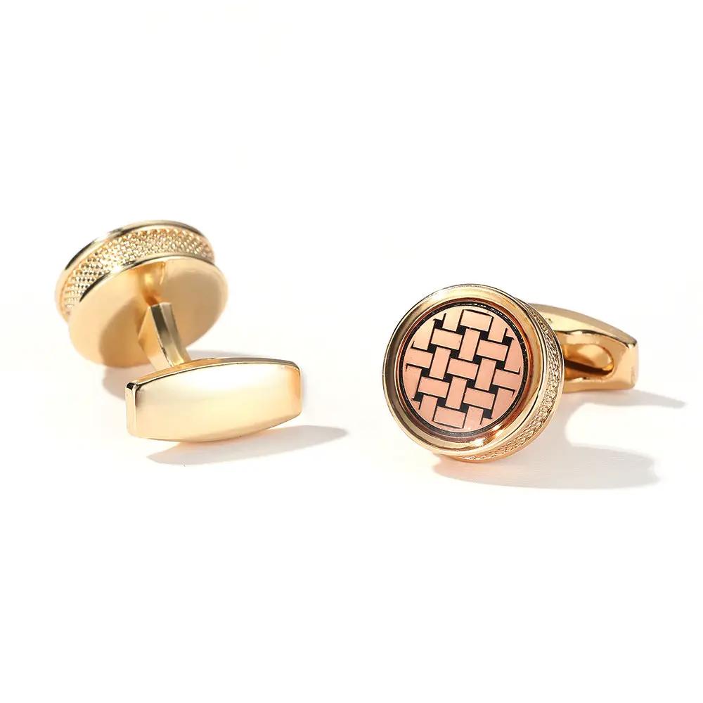 Men's Pattern Round Cufflinks by GJG Denim
