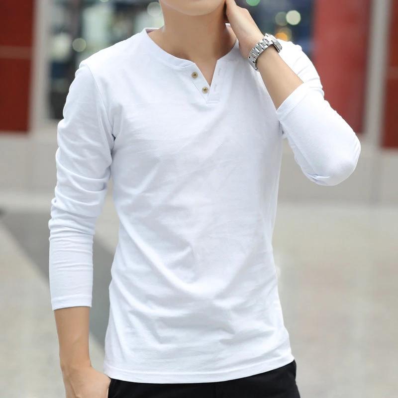 Men's Long Sleeve Linen T Shirts by GJG Denim