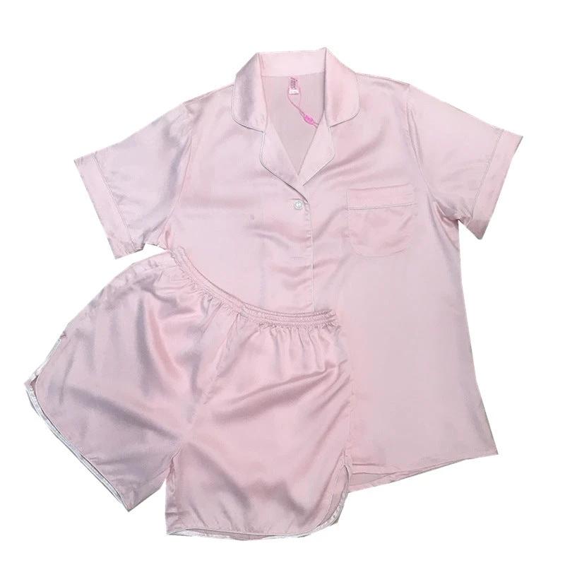 Suit Women Short Sleeve Shorts Pajamas Home Service by GJG Denim