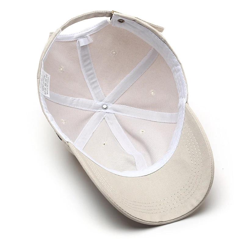 Soft Top Baseball Cap With Side letter Embroidery For Men by GJG Denim