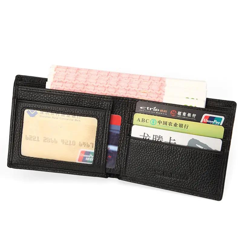 Men's Ultra-thin First Layer Cowhide Short Wallet by GJG Denim