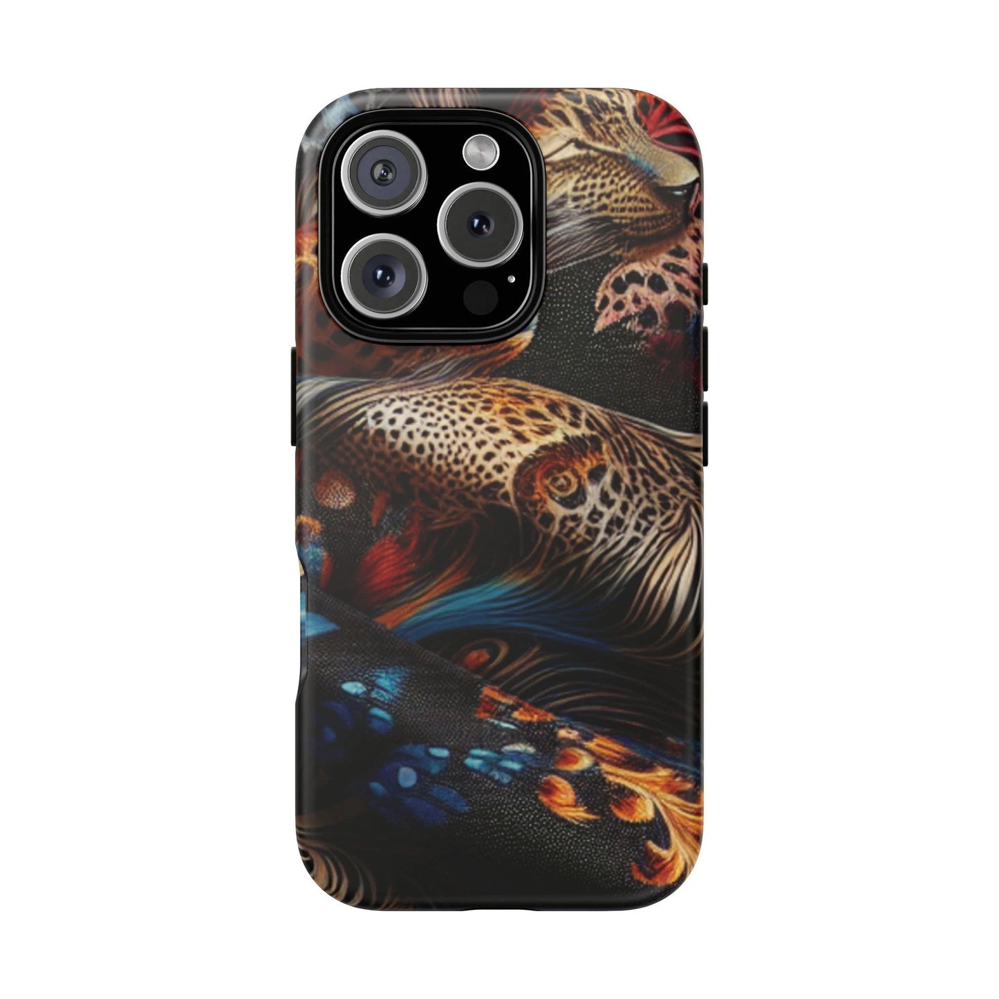 Stylish Tough Phone Case with Elegant Black and Gold Design by Printify