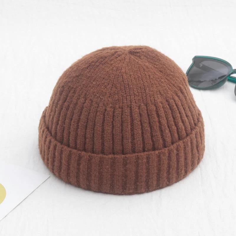 Men's Solid Color Retro Beanie by GJG Denim