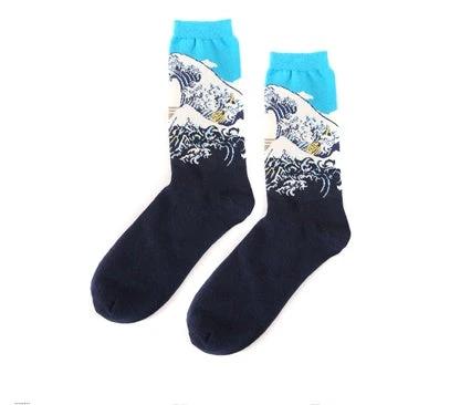Mid Length Casual Versatile Cotton Men's Socks by GJG Denim