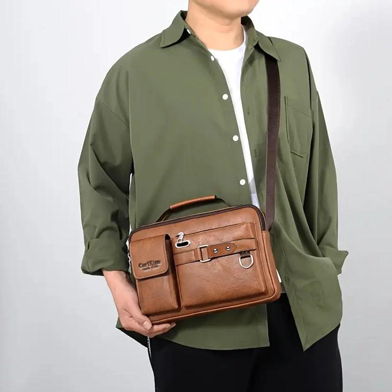 Men's Casual Crossbody Commuter Shoulder Bag by GJG Denim