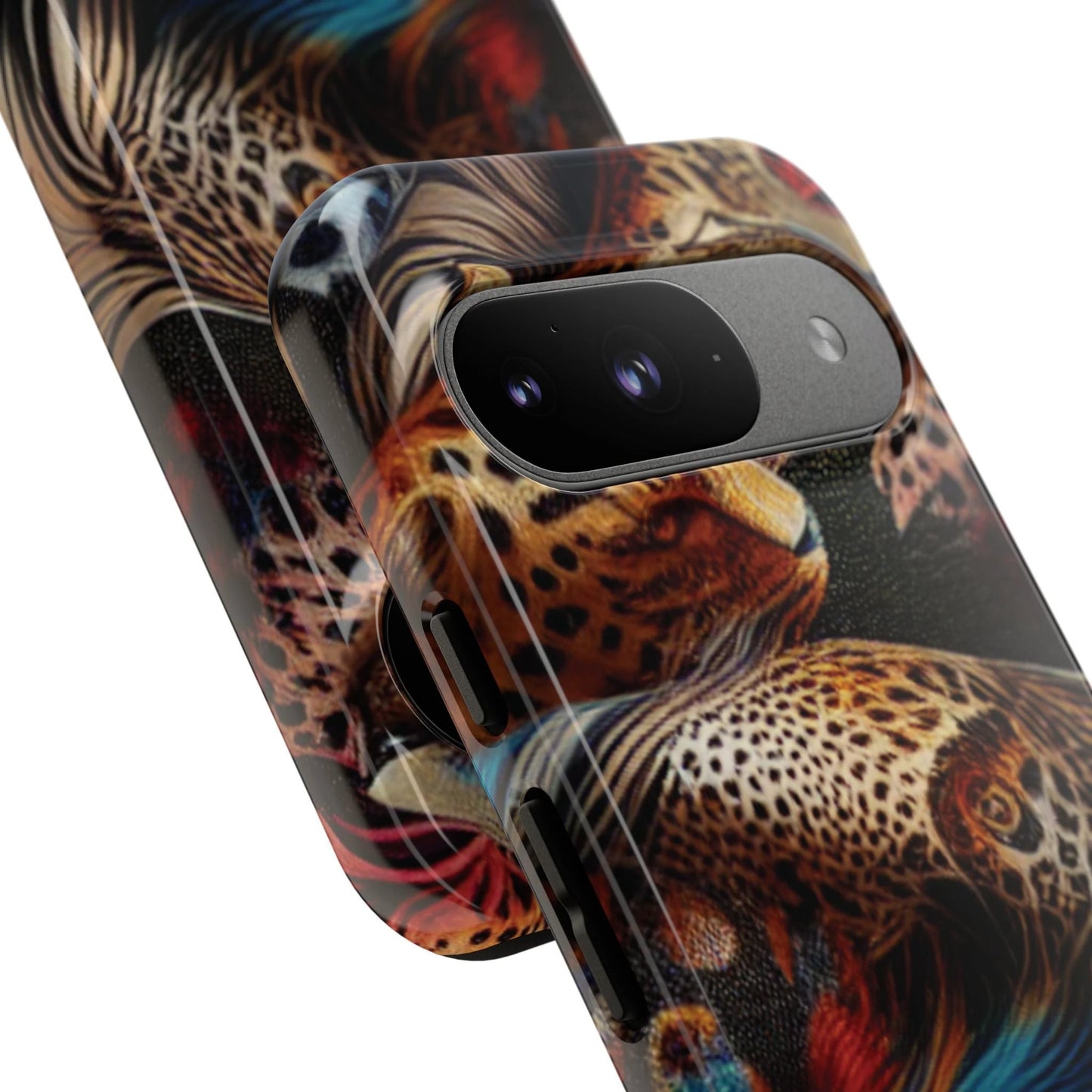 Stylish Tough Phone Case with Elegant Black and Gold Design by Printify