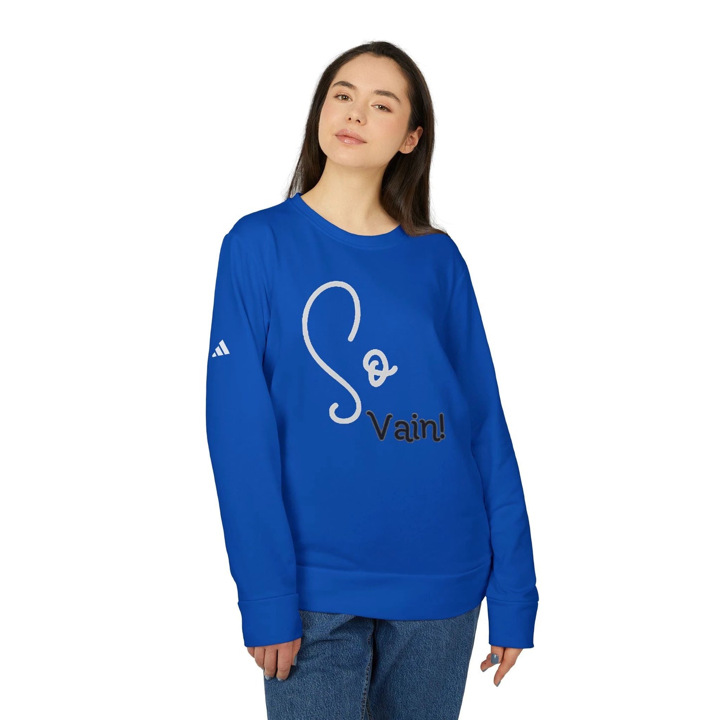 adidas Unisex Fleece Crewneck Sweatshirt So Vain by Printify